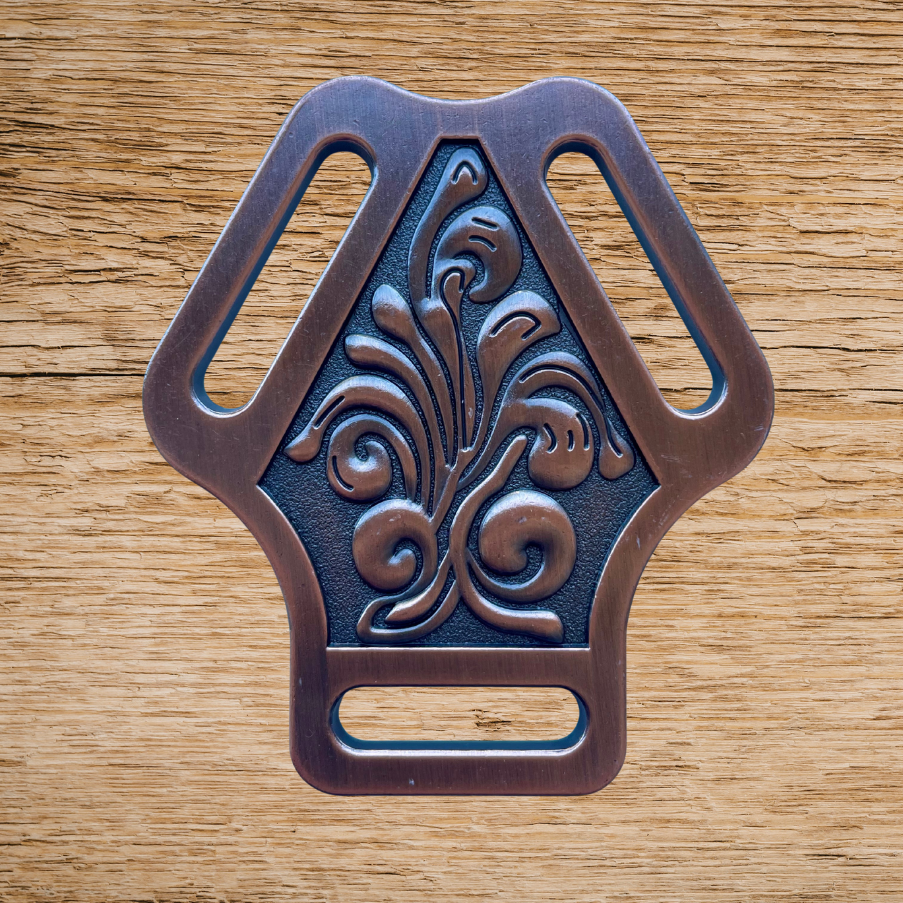 3 Way Breastplate Buckle Bronze