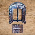 Antique Bronze Aztec Buckle 19mm