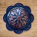 Antique Bronze Scallop Edge Concho 38mm 1.5inch