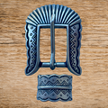Antique Silver Aztec Buckle 19mm