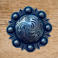 Antique Silver Berry Concho 1.5"