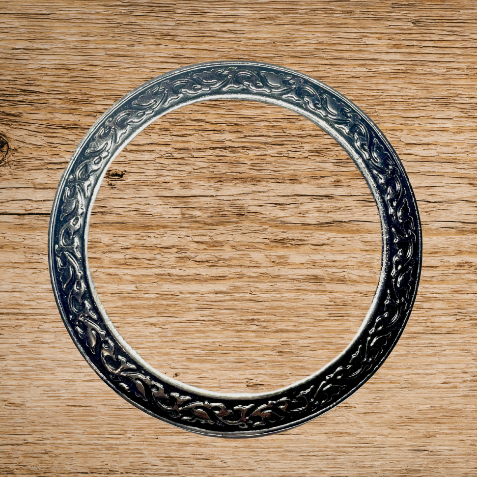 Breast Collar Centre Ring Antique Silver 70mm