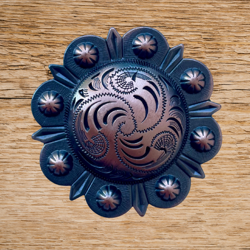 Antique Bronze Berry Concho 1.5"