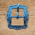 Decorative Cart Buckle Bright Silver 19mm
