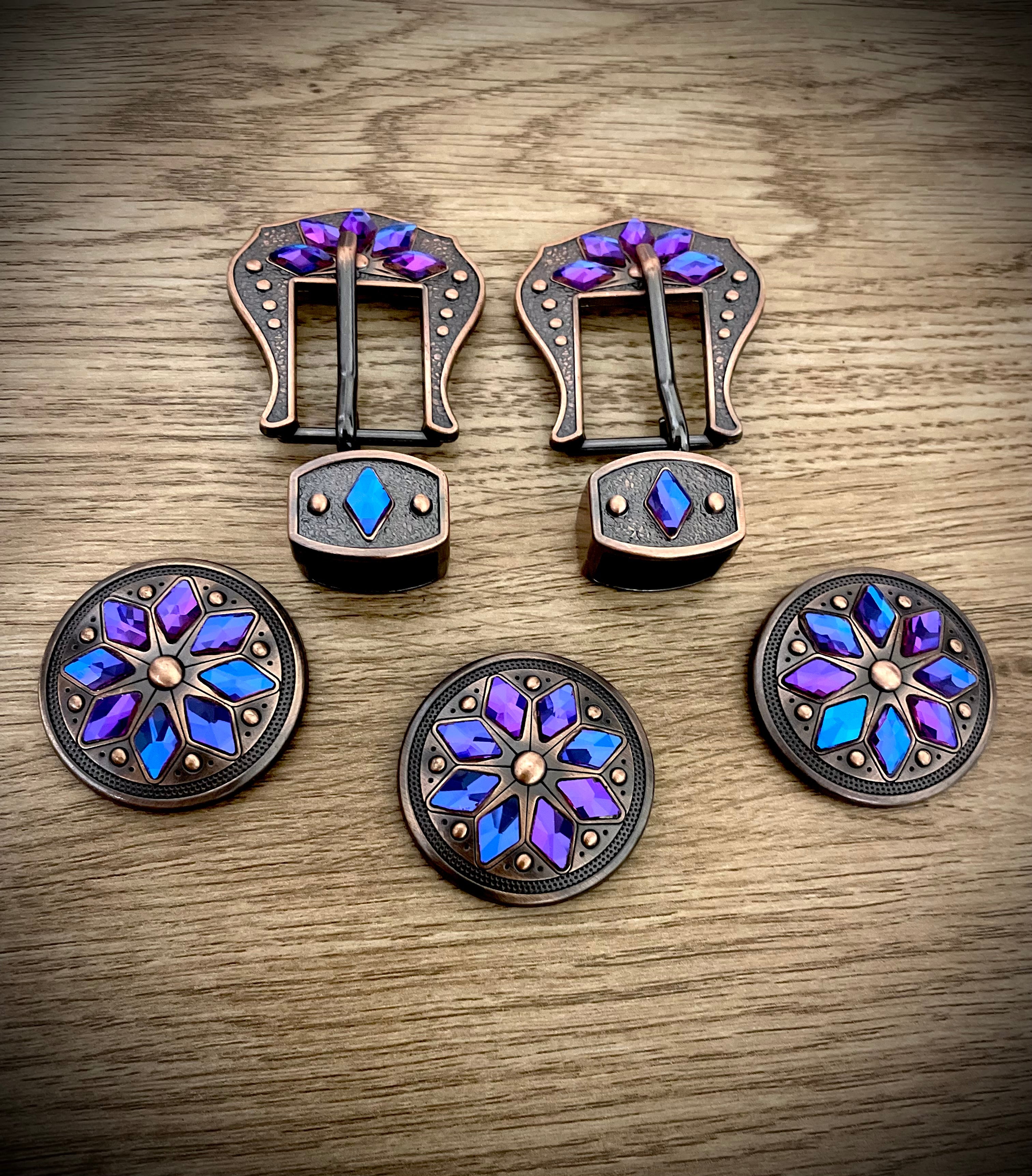 Blue/Purple Bridle Set