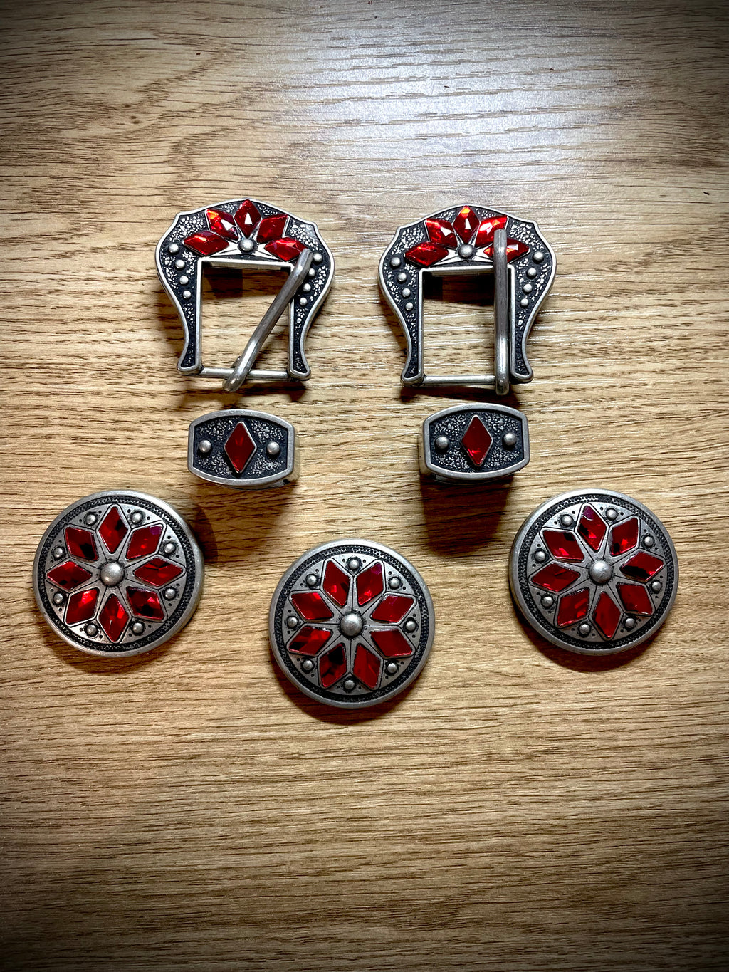Bright Red Bridle Set